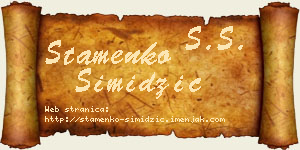 Stamenko Simidžić vizit kartica
